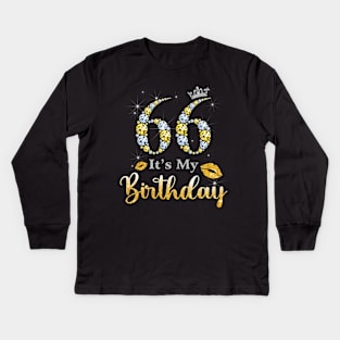 It's My 66th Birthday Kids Long Sleeve T-Shirt